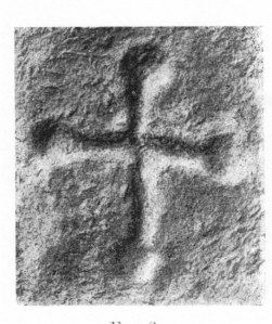 Fig.5.15, Image of cross incribed on a boulder beside the Hollywood stone after Bremer, 1926, 52, Fig.2.