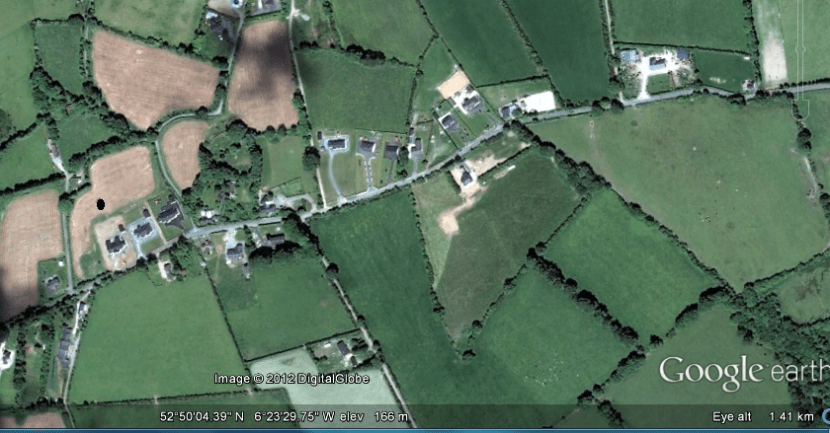 Preban Graveyard & St Aidan's Holy Well (taken fro Google earth)
