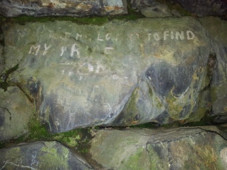 Graffiti at back of St Kevin's Cave
