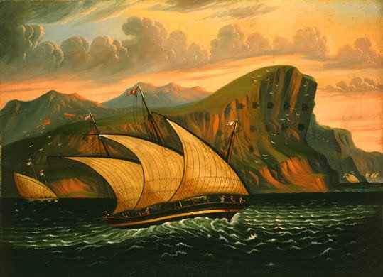 1850 - Felucca off Gibraltar