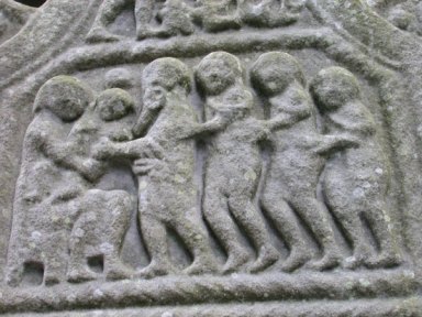 The Adoration of the Magi on the east face of Muiredach's High Cross (image taken http://ireland.wlu.edu/cross/Muiredach/east/5.htm)