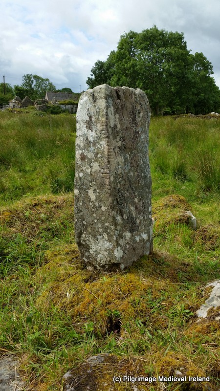 Ogham stone beside Tobar na Bachaile